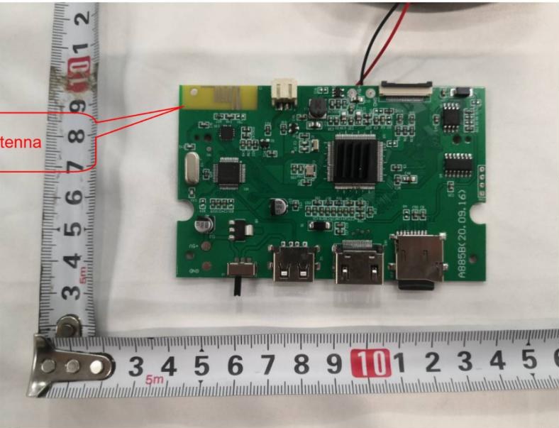 The main board from the FCC filing: HDMI, USB-A, microSD, power switch, and a big chip under a heatsink