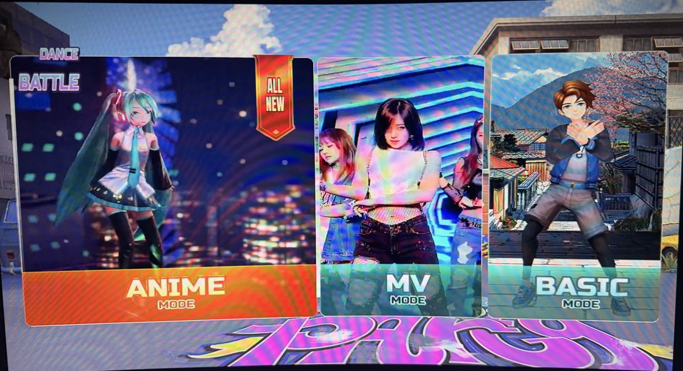 Mode select: ANIME, MV and BASIC mode