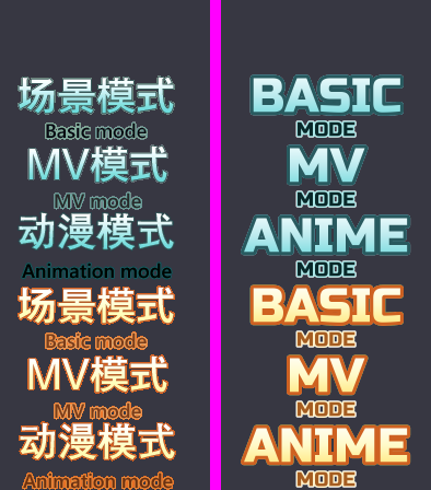 Mode selector, before and after